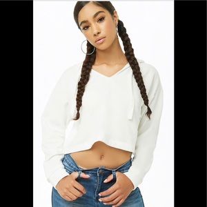 Cropped Hooded Pullover